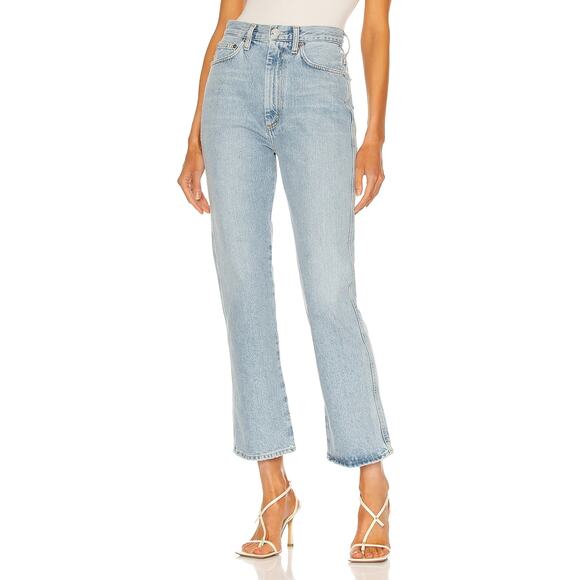 Agolde Pinch Waist Blue Cotton High Rise Kick Denim Jean Size 26 - Picture 1 of 5